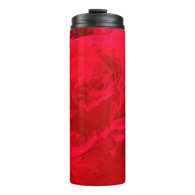 Garrafa Térmica Vermelho Profundo de Rosa com sangue (Frente)