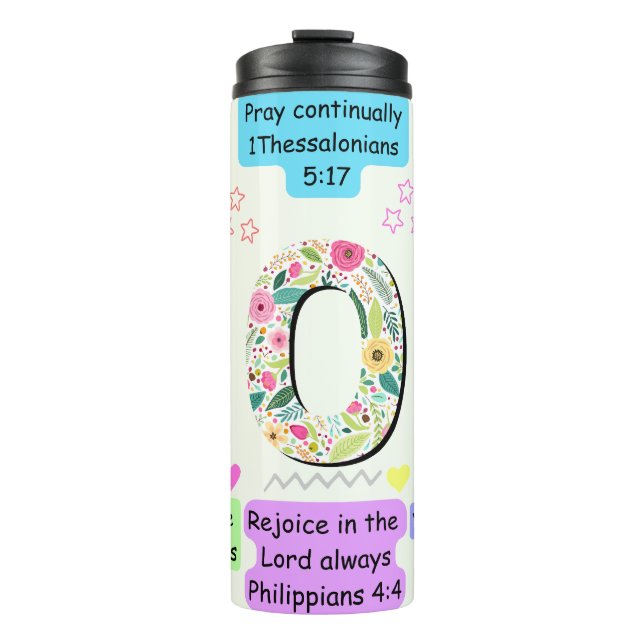 Garrafa Térmica Versos da bíblia (Frente)