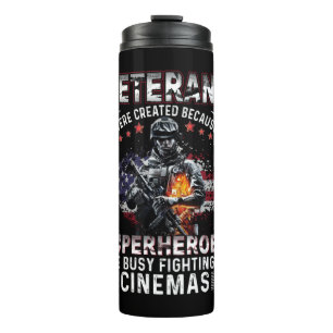 Garrafa Térmica Veteranos Porque Super-Heróis Ocupados em Cinemas