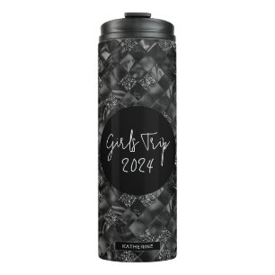 Garrafa Térmica Viagem de Meninas Elegante Personalizada com Brilh