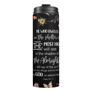Garrafa Térmica Viagem de Tumbler de Flores Selvagens Versas de Bí