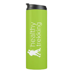 Garrafa Térmica Viagem do Verde limão do logotipo de Trekking saud