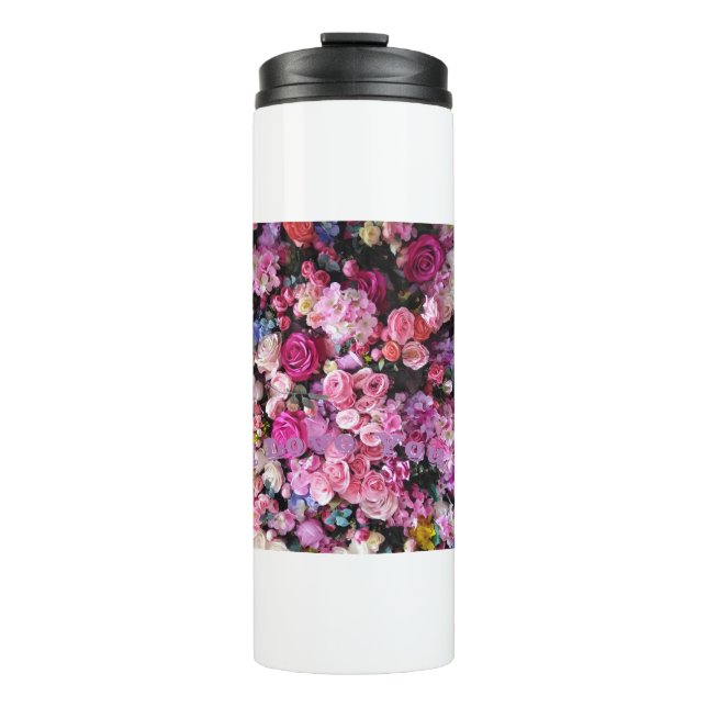 Garrafa Térmica Viagem rosa Love Mugs (Frente)