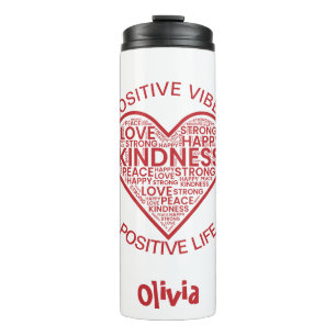 Garrafa Térmica Vibes Positivos Tumbler Térmico de Vida Positivo