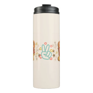 Garrafa Térmica Vibrações da moda e caneca com design de sinal de