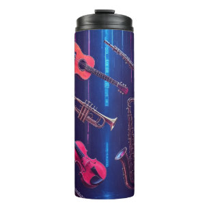 Garrafa Térmica Vibrações de Música Neon – Instrumentos Musicais C