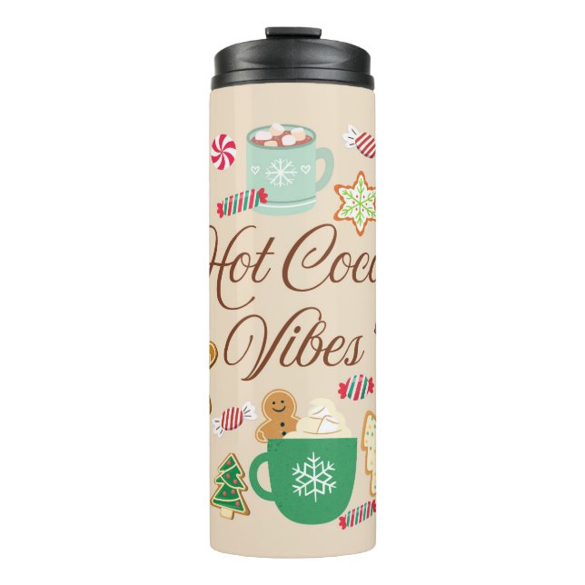 Garrafa Térmica Vibrações de Natal com Chocolate Quente (Frente)
