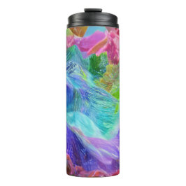 Garrafa Térmica Vibrant Crystal Mountain Abstrato