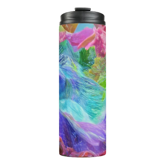 Garrafa Térmica Vibrant Crystal Mountain Abstrato (Frente)