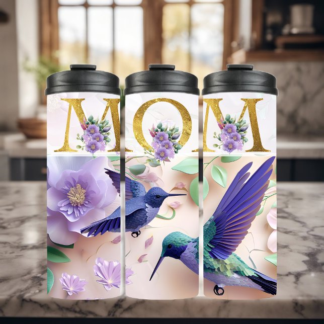 Garrafa Térmica Vibrant Mãe Floral Design (Criador carregado)