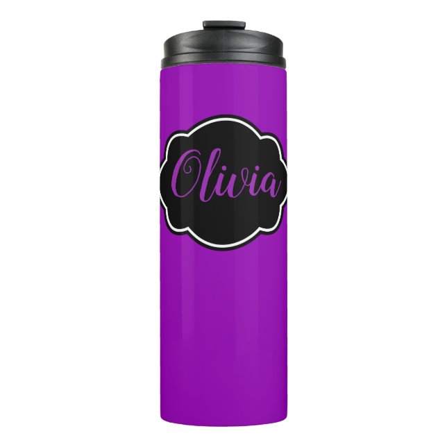 Garrafa Térmica Vibrante, Bold Fuchsia Purple Personalizado (Frente)