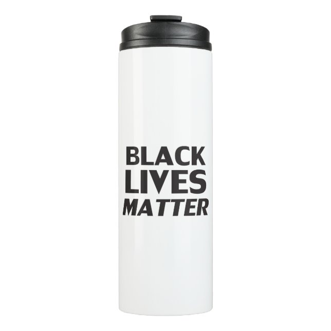 Garrafa Térmica Vidas Negras Importam a tipografia moderna negra b (Frente)