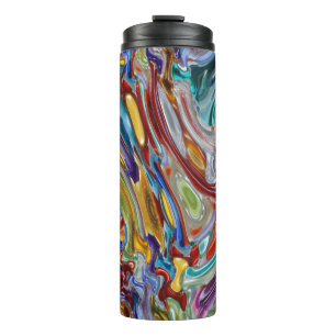 Garrafa Térmica Vidro Colorido Onda Magnética #93 -