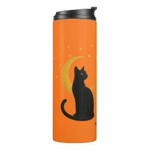 Garrafa Térmica Vigia da Noite - Gato Negro Halloween
