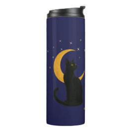 Garrafa Térmica Vigia da Noite - Gato Negro Halloween