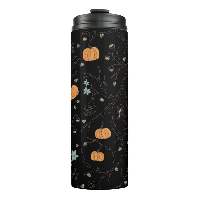 Garrafa Térmica Vigne effrayante pour Halloween Noir (Frente)