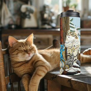 Garrafa Térmica Viking Cat Blue Dragon