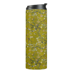 Garrafa Térmica Vincent Van Gogh Flor de Amendoeira sobre Verde Or