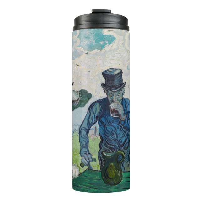 Garrafa Térmica Vincent van Gogh - Os Bebedores, segundo Daumier (Frente)