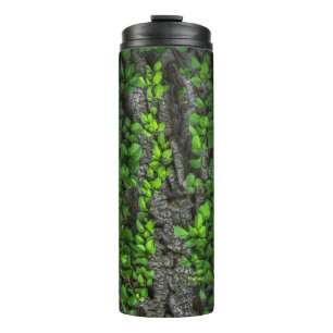 Garrafa Térmica Vinha coberta de árvore latido verde castanho