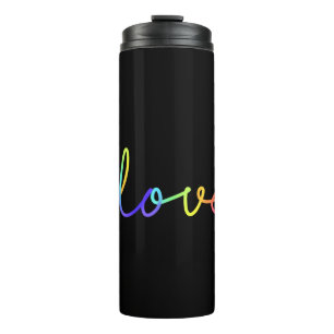 Garrafa Térmica Vinheta de Amor Desenhada Colorida