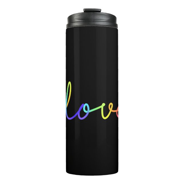 Garrafa Térmica Vinheta de Amor Desenhada Colorida (Frente)