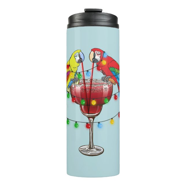 Garrafa Térmica Vinho de Bebendo de Macacos Tropicais (Frente)