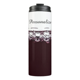 Garrafa Térmica Vinho tinto branco roxo elegante