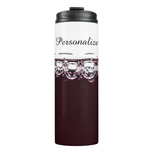 Garrafa Térmica Vinho tinto branco roxo elegante (Frente)
