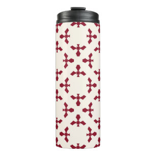 Garrafa Térmica Vintage abstract geometric floral pattern. Seamles