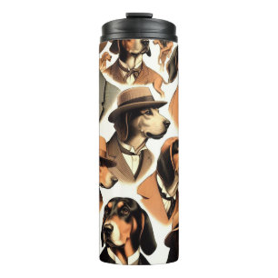 Garrafa Térmica Vintage Coonhound Dog Seless