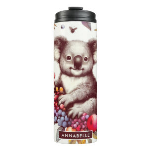 Garrafa Térmica Vintage Cute Koala Painting Sem Fios