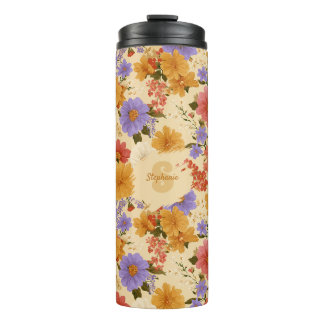 Garrafa Térmica Vintage Daisy Floral Pattern (2)