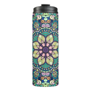 Garrafa Térmica Vintage Damask: Padrão Elegante Sem Olho