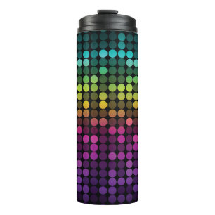 Garrafa Térmica Vintage de multicores brilhante Abstrato Art