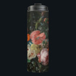 Garrafa Térmica Vintage Dutch Master Still Life Rachel Ruysch<br><div class="desc">Step into the Dutch Golden Age with this masterfully restored reproduction of "Still Life with Flowers on a Marble Tabletop" (1716) by Rachel Ruysch. As one of the most celebrated floral painters in history, Ruysch was famous for her meticulous detail and dramatic, "moody" lighting. This piece features a lush, asymmetrical...</div>