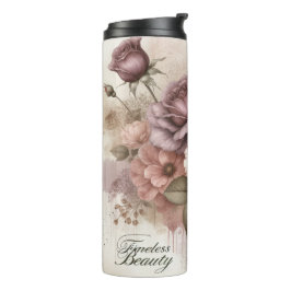 Garrafa Térmica Vintage Floral Anti-Estilo Tumbler