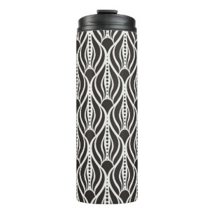 Garrafa Térmica vintage floral damask, padrão uniforme. Elegante