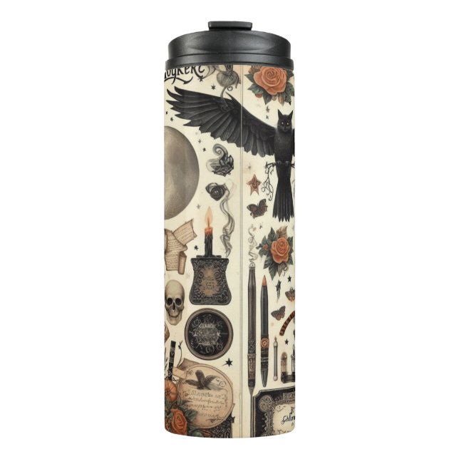 Garrafa Térmica Vintage Halloween Thermal Tumbler (Frente)
