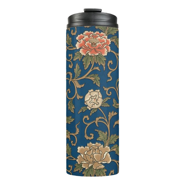 Garrafa Térmica Vintage Japan Chrysanthemum Impressão (Frente)