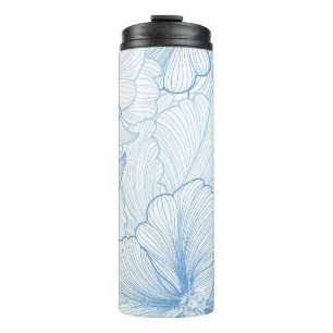 Garrafa Térmica Vintage Peony: Padrão Floral Sem Costura