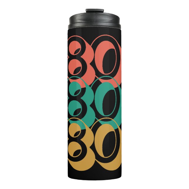 Garrafa Térmica Vintage Retro 1980 Vermelho Verde Amarelo (Frente)