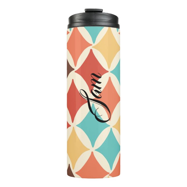 Garrafa Térmica Vintage Retro Diamond Shapes (Frente)