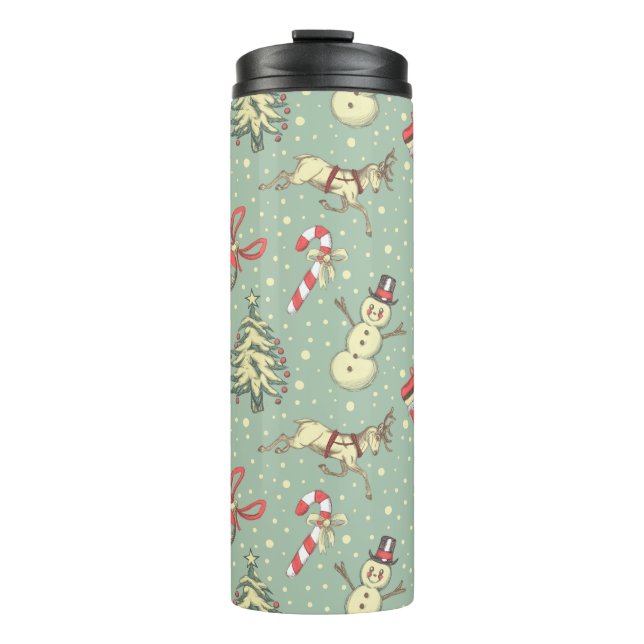 Garrafa Térmica Vintage Style Christmas (Frente)