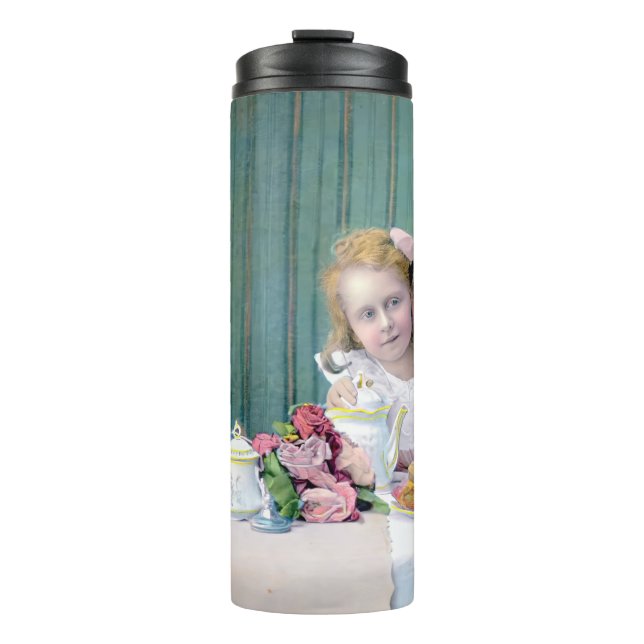 Garrafa Térmica Vintage Tea Party (Frente)