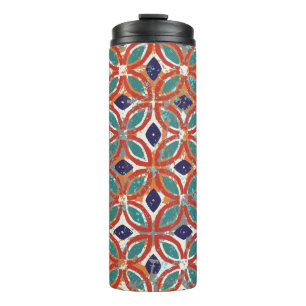 Garrafa Térmica Vintage tiles with geometric ornament. Ethnic back