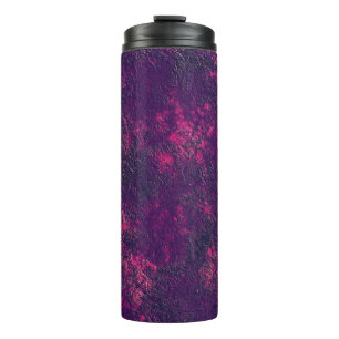 Garrafa Térmica violeta-rosa-marinho-roxa-mármore-abstrato