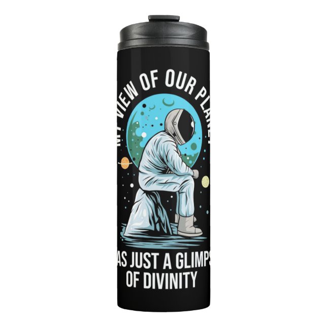 Garrafa Térmica Visão Astronauta Do Nosso Planeta (Frente)