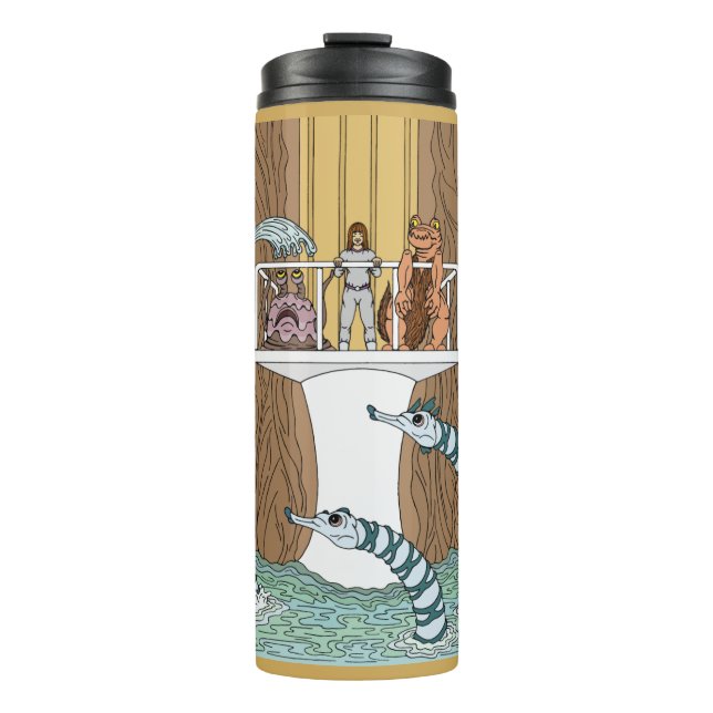 Garrafa Térmica Visitando a Piscina dos Piptrixons (Frente)