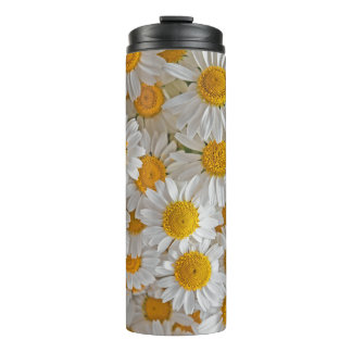 Garrafa Térmica Visitas Brancas: Belo Fundo Floral